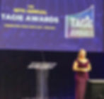 2023 tAGIE Awards Karri Bean welcoming people to TAGIEs